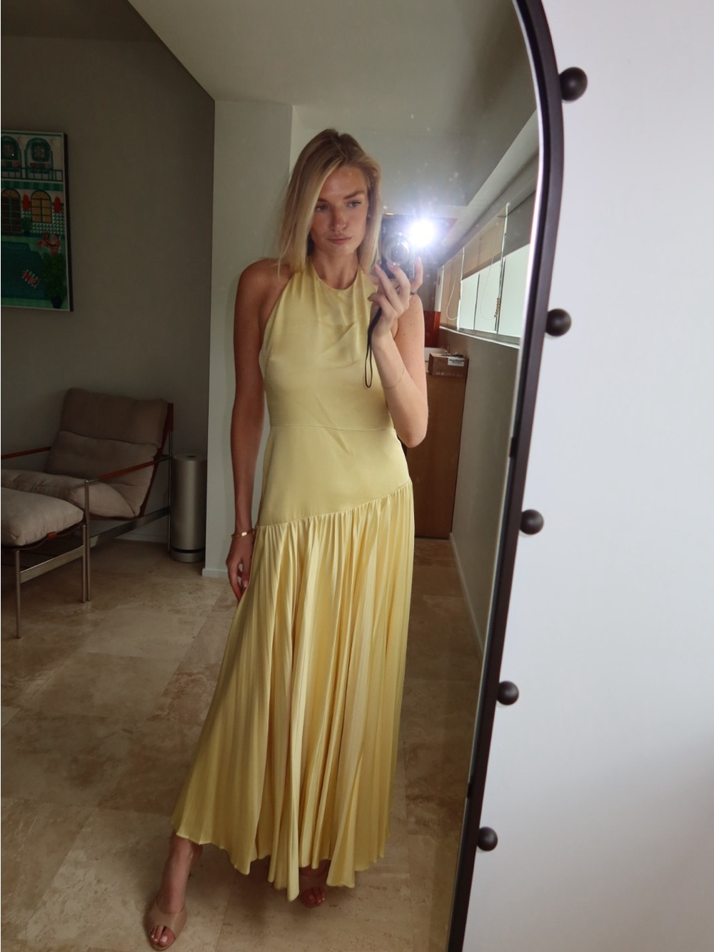 ALEXIS SAAB DRESS - Yellow Halter Maxi Dress - Picture 4 of 5